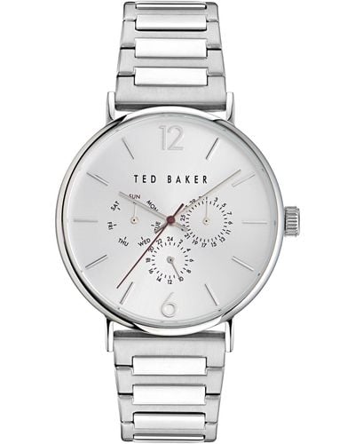 Ted Baker Gents Stainless Steel Bracelet Watch - Metallic