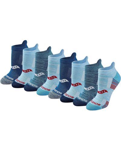 Saucony Multipack Performance Heel Tab Athletic Socks - Blue