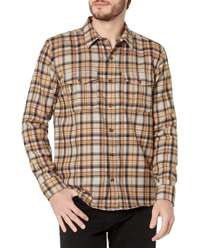 Pendleton Long Sleeve Harrison Merino Shirt - Brown
