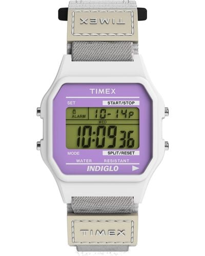 Timex Digital Quarz Uhr mit Nylon Armband TW2W723009J - Weiß