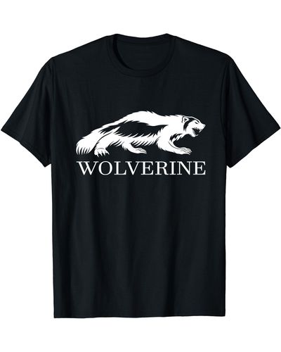 Wolverine Art Wild Animal Lover T-shirt - Black