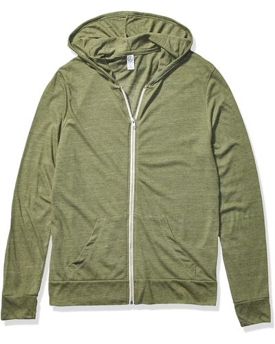 Alternative Apparel Basic Jersey Zip Hoodie - Green