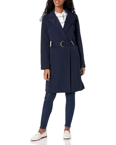 Tommy Hilfiger Adaptive Classic Trench Coat With Magnetic Buttons - Blue