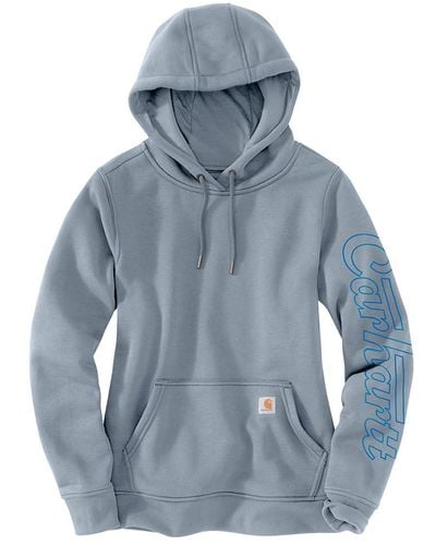 Carhartt Rain Defender Relaxed Fit Midweight Graphic Sweatshirt - Blue