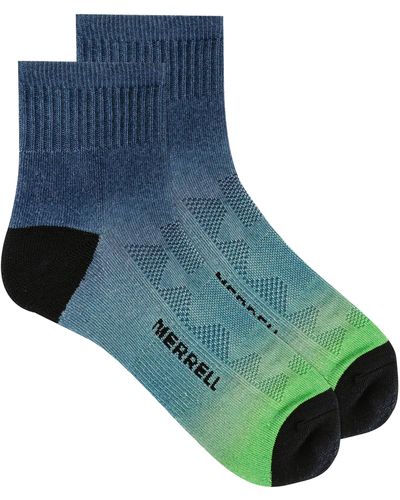 Merrell Adult's And Moab Hiking Mid Cushion Socks-1 Pair Pack- Coolmax Moisture Wicking & Arch Support - Blue