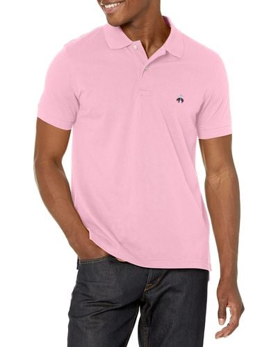 Brooks Brothers Supima Cotton Pique Stretch Short Sleeve Logo Polo Shirt - Pink