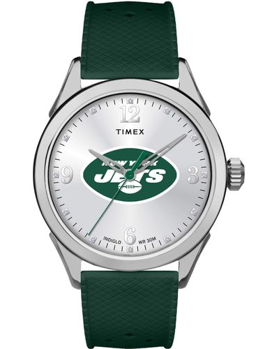 Timex Nfl Athena 40mm Watch – New York Jets With Green Silicone