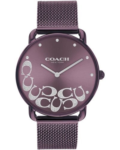 COACH Elliot Watch | Quartz Movement | True Classic Design| Timeless Elegance For Every Occasion - Purple