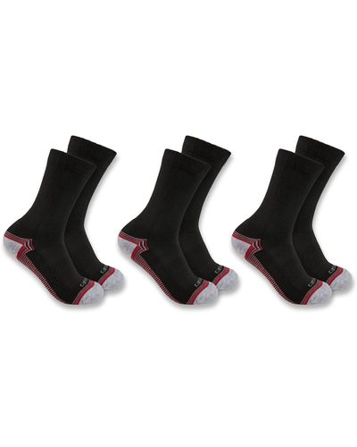 Carhartt Force Midweight Crew Sock 3 Pack - Black