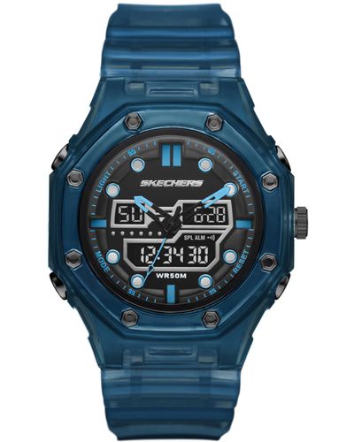 Skechers Matfield Ana-digi Blue Polyurethane Watch