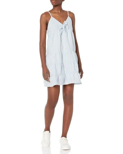 Kendall + Kylie Kendall + Kylie Womens Shirred Bow Tie Dress - White