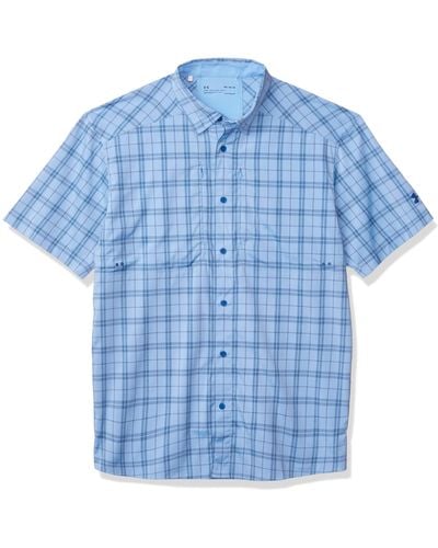 Under Armour Tide Chaser 2.0 Plaid Fish Short Sleeve T-shirt - Blue