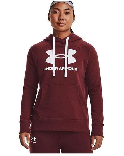 Under Armour S Rival Oth Hoodie Maroon Xl - Red
