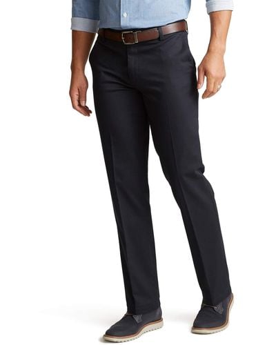 Dockers Straight Fit Signature Lux Cotton Stretch Khaki Pant-creased - Black