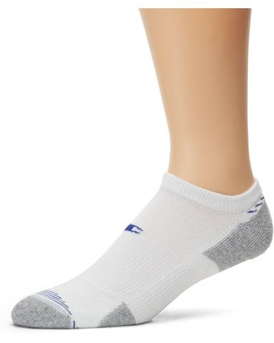 Champion 3 Pack Lighter Weight No Show Socks - White