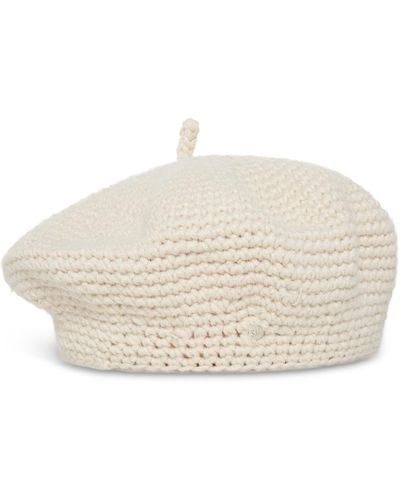 Steve Madden Chunky Knit Beret - Natural