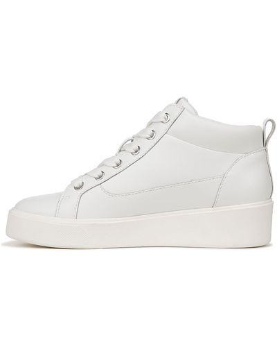 Naturalizer S Morrison Mid High Top Fashion Casual Sneaker White Leather 8 W