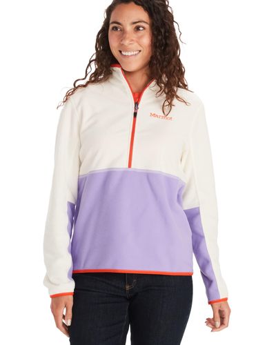 Marmot Womens Rockin 1/2 Zip Fleece Jacket - Purple