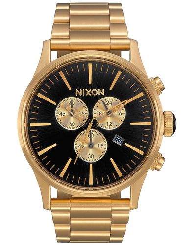 Nixon A386510-00 Sentry Chrono Analog Display Japanese Quartz Gold Watch - Multicolor