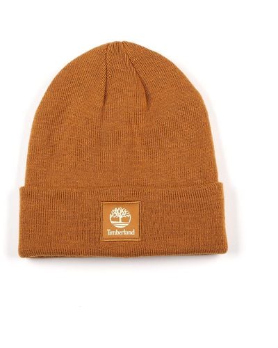 Timberland Cuffed Beanie With Tonal Patch - Brown