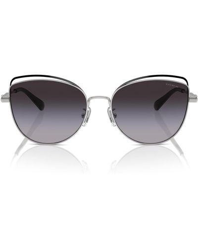COACH Hc7162 Cat Eye Sunglasses - Black