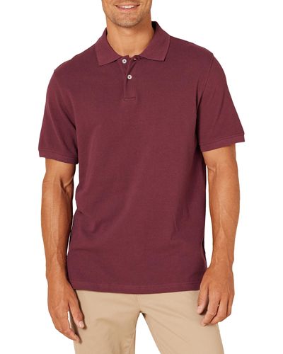 Amazon Essentials Slim-fit Cotton Pique Polo Shirt - Purple
