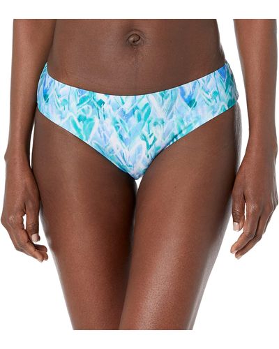 Splendid Womens Graffiti Heart Retro Pant Bikini Bottoms - Blue