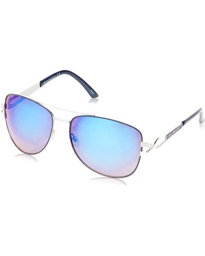 Rocawear R1207 Modern Uv Protective Metal Aviator Sunglasses Gifts For With Flair 60 Mm - Black