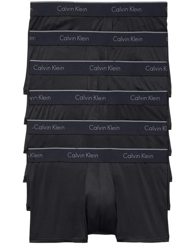Calvin Klein Micro Stretch 7-pack Low Rise Trunks - Blue