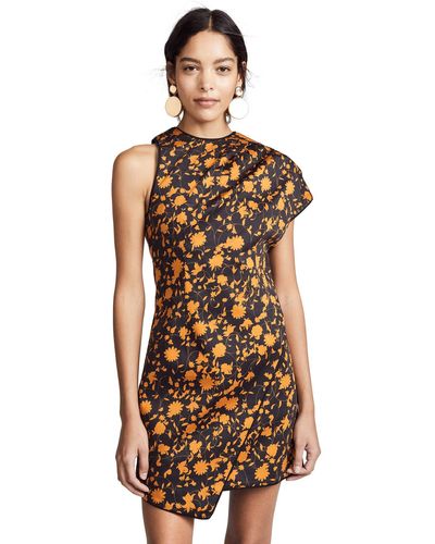 C/meo Collective Only With You Short Sleeve Floral Mini Dress - Black