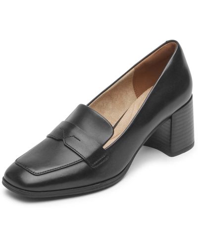 Mocassins Rockport Marron - Taille 7 M (US) Femme - Cuir - Talon Bas - Occasion