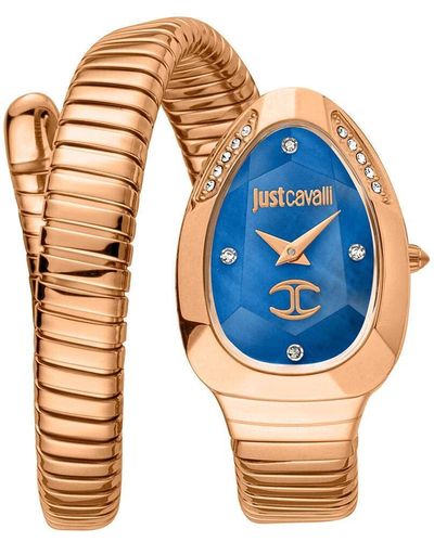 Just Cavalli Orologio Analogico al Quarzo Donna con Cinturino in Acciaio Inox JC1L229M0055 - Blu