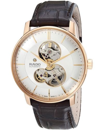 Rado Coupole Classic Leather Swiss Automatic Watch - Black