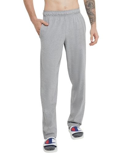 Champion Authentic Open Bottom Jersey Pant - Gray