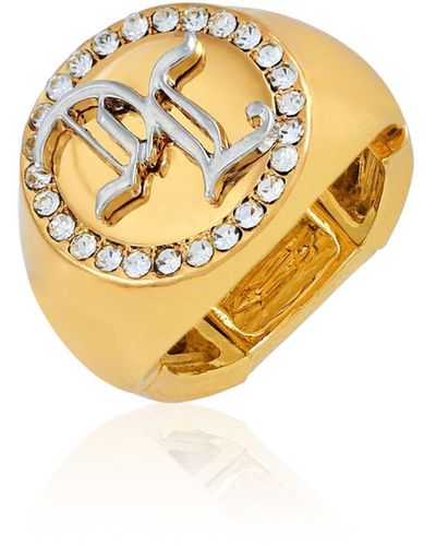 Juicy Couture Goldtone Signature Cocktail Ring For - Metallic