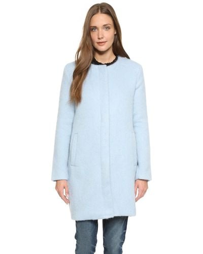BB Dakota Vianne Brushed Wool-blend Coat - Blue
