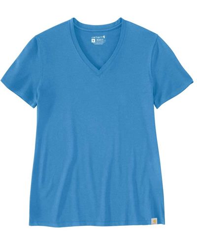 Carhartt Relaxed Fit Lightweight Short-sleeve V-neck T-shirt - Blue
