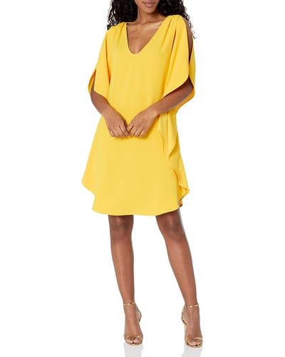 Trina Turk Split Sleeve Dress - Yellow