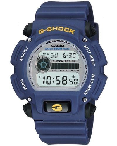 G-Shock G-shock Quartz Blue Rubber 200 M Wr 45mm Digital Watch Dw9052-2