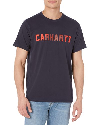 Carhartt Force Relaxed Fit Midweight Short Sleeve Pocket T-shirt - Blue
