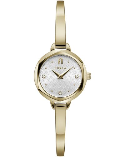 Furla Petite Bangle Gold Tone Stainless Steel Bracelet Watch - Metallic