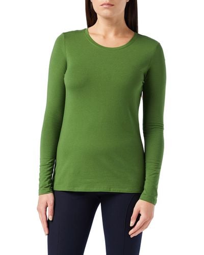 Amazon Essentials Classic-fit Long-sleeve Crewneck T-shirt - Green