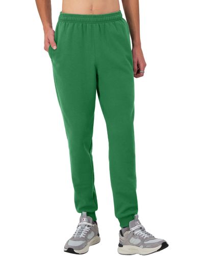 Champion , Powerblend, Fleece Sweatpants, Comfortable Sweatpants For - Green