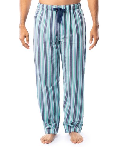 Izod Poly-rayon Yarn-dye Woven Sleep Pant Pajama Bottom - Blue