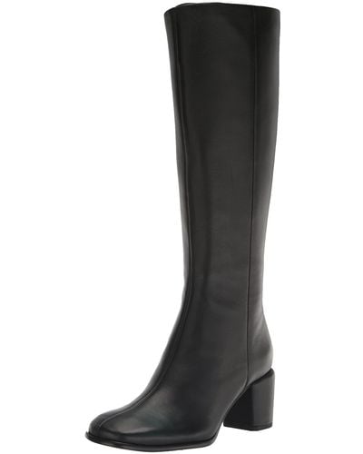 Vince S Maggie Knee High Boot Black Leather 9 M