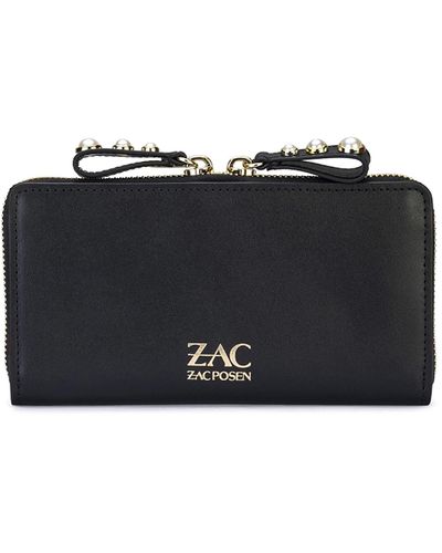 Zac Zac Posen Eartha Zipped Wallet-pearl Lady - Black