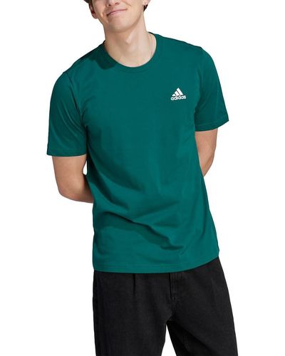 adidas Size Essentials Single Jersey Embroidered Small Logo T-shirt - Green