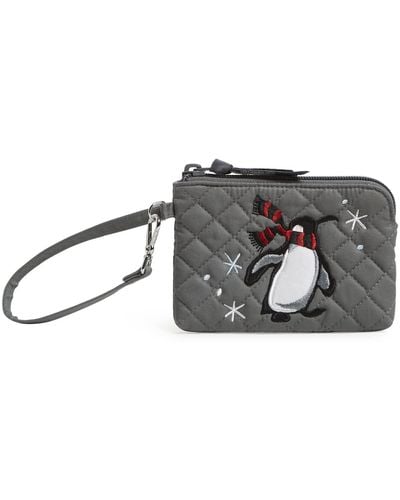 Vera Bradley Cotton Clip & Zip Mini Pouch Wallet - Metallic