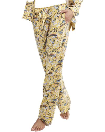 Vera Bradley Cotton Flannel Pajama Pants With Pockets - Metallic