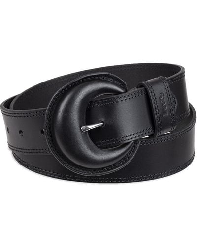 Levi's Leather Wrapped Statement Buckle Belt - Black